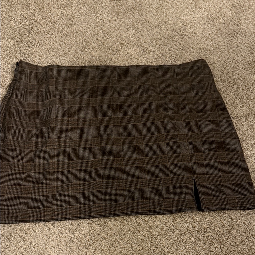 Old Navy Brown Plaid Pencil Skirt